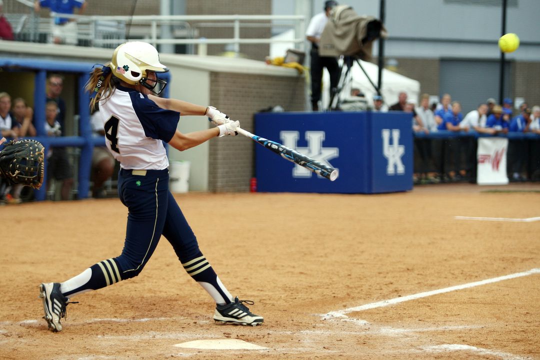 Lauren Stuhr had four hits during Notre Dame's two games in Lexington Regional play