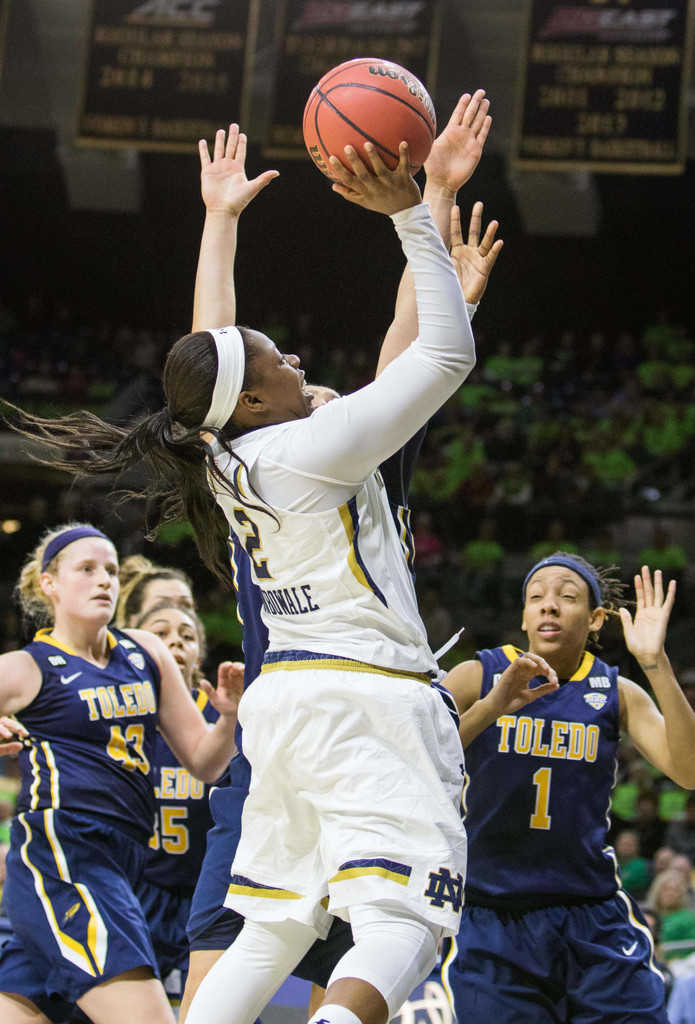 No. 3 Notre Dame 74, Toledo 39