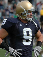 Tom Zbikowski Named Thorpe Award Semifinalist Senior safety/punt returner Tom Zbikowski will play his final game at Notre Dame Stadium on Saturday when the Irish take on Duke.