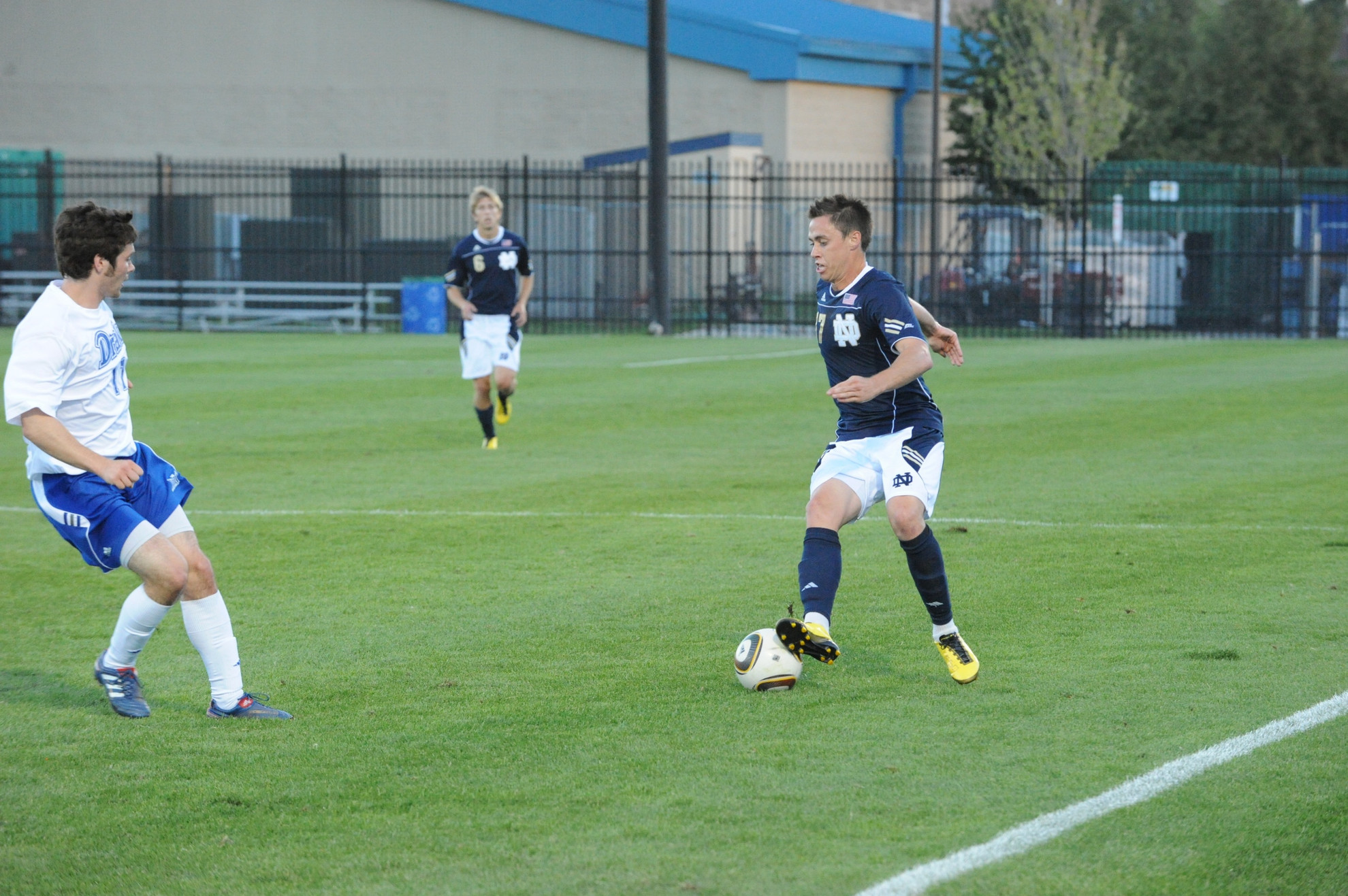 Notre Dame To Meet Michigan And Michigan State This Weekend Junior midfielder Brendan King tallied a career-best three points on a goal and an assist in Sunday's 5-1 win over Cal Poly.