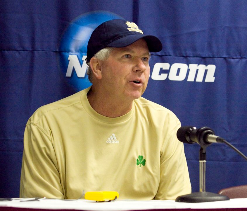 Head coach Jay Louderback and the Irish will make their 17th NCAA Tournament appearance this weekend.