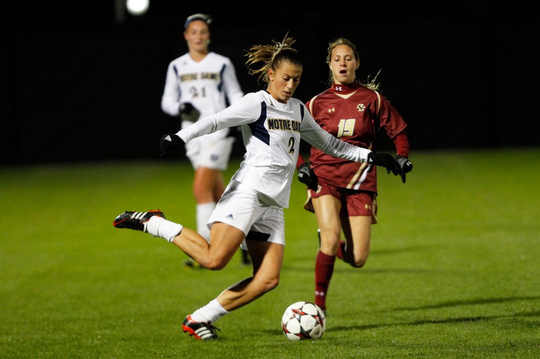Playing possibly the final home match of her college career, senior midfielder/tri-captain Mandy Laddish registered her second career multi-point match (1G-1A) in Thursday night's 3-1 victory over Boston College at Alumni Stadium.