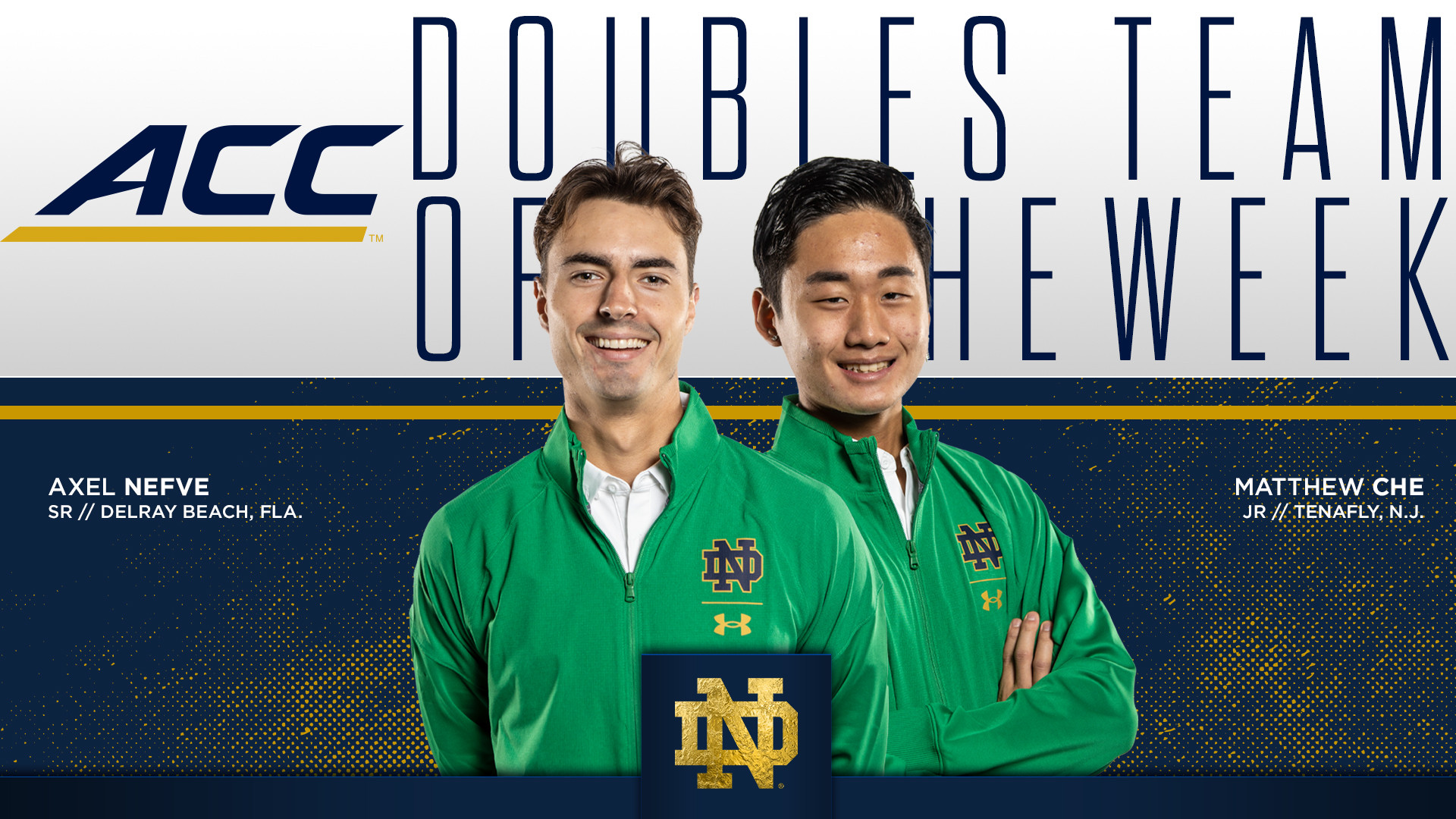 Nefve and Che Named ACC Doubles Team of the Week Nefve and Che Named ACC Doubles Team of the Week
