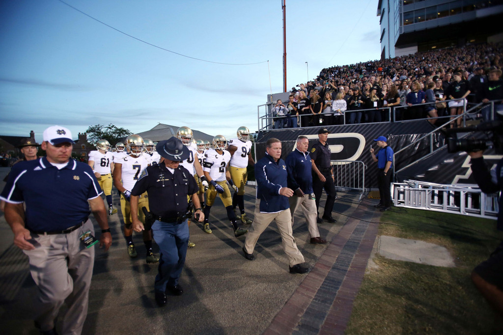 Notre Dame at Purdue (USATSI)