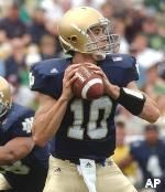 Brady Quinn is poised for an outstanding sophomore season while leading the Irish offense.