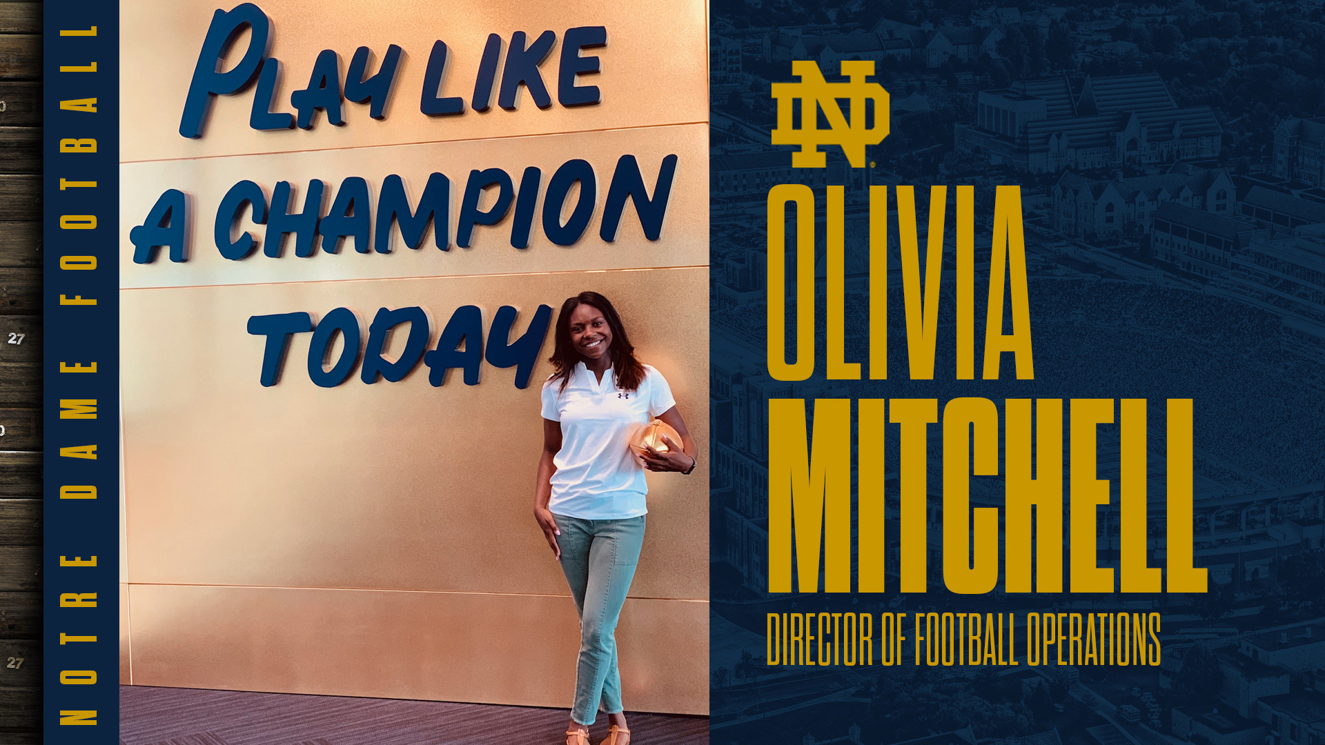 Olivia Mitchell Named Director of Football Operations Olivia Mitchell Banner