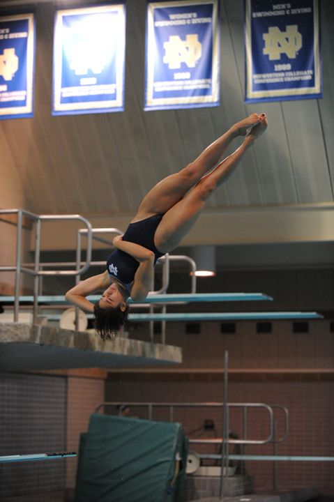 Sophomore diver Allison Casareto won the 1-meter and 3-meter dives on Friday night against Purdue.