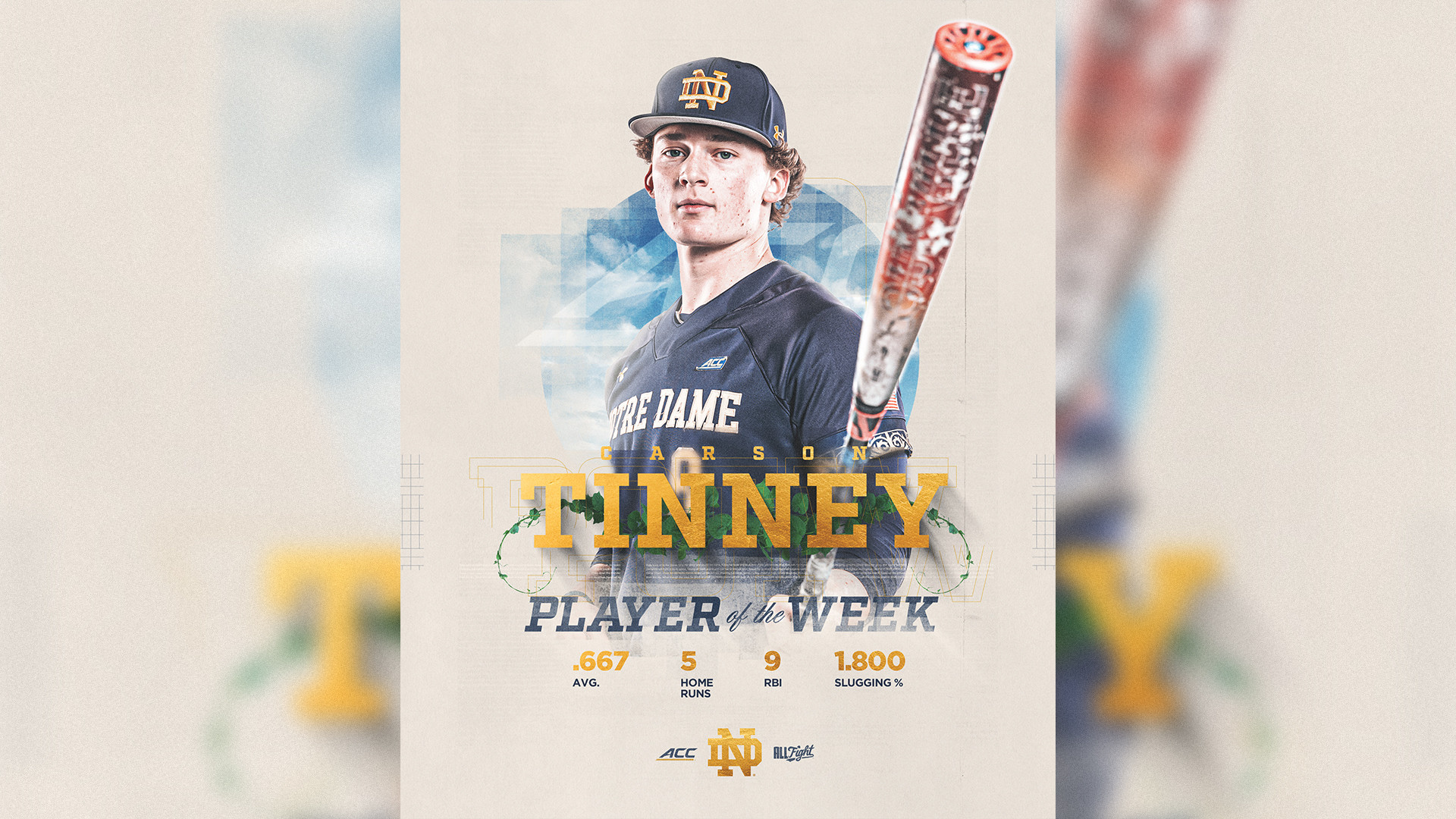 Tinney Named ACC Player of the Week Tinney Named ACC Player of the Week