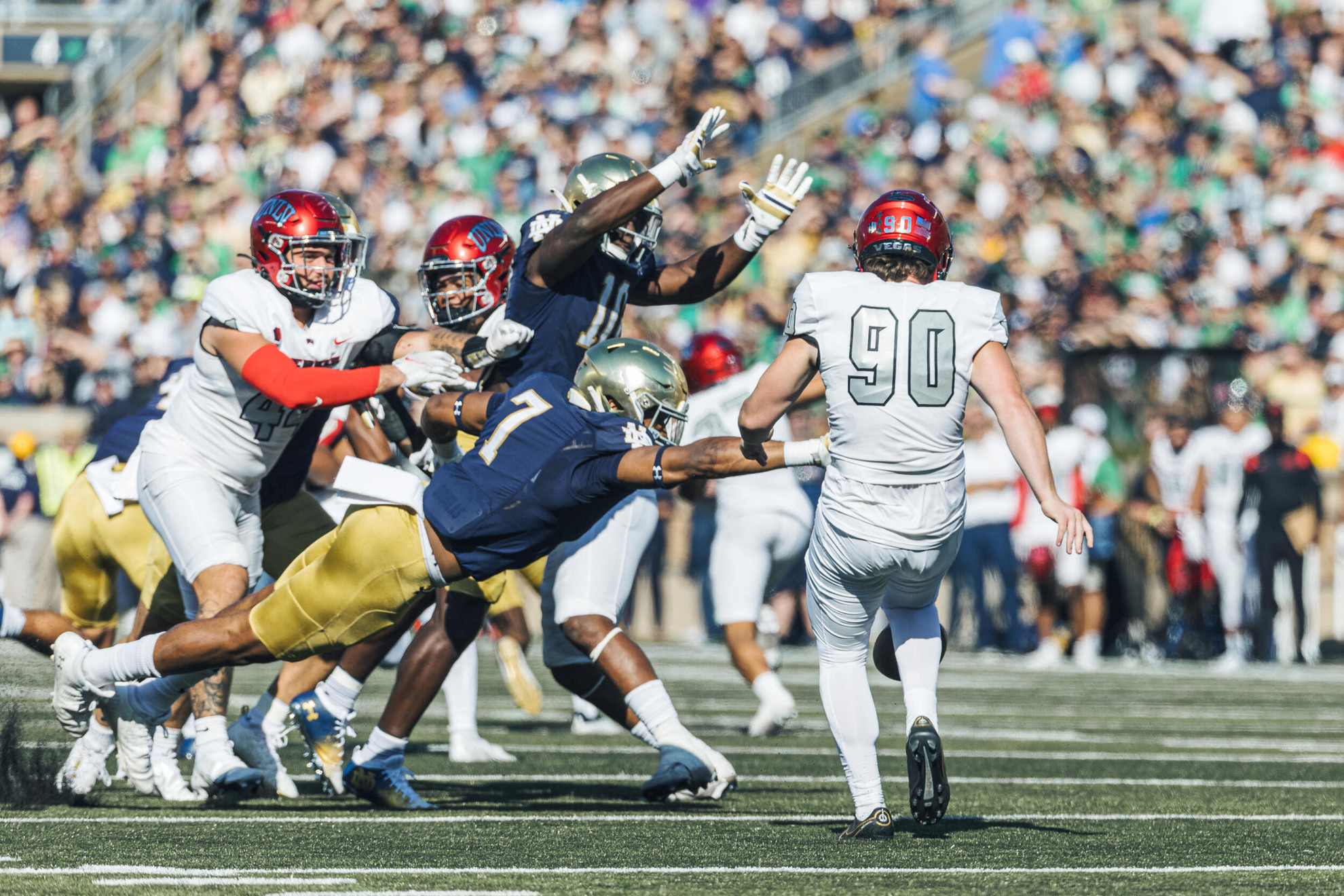 Irish Use Special Effort to Top UNLV 44-21 Irish Use Special Effort to Top UNLV 44-21