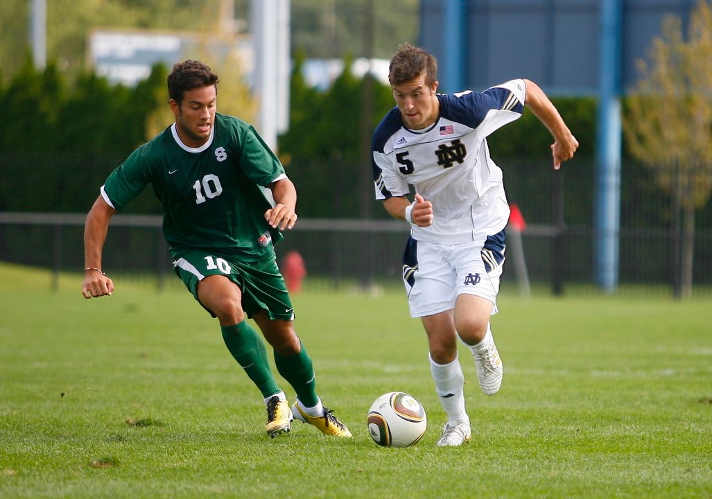 Senior forward Jeb Brovsky has given the Irish the lead in each of the past two matches.