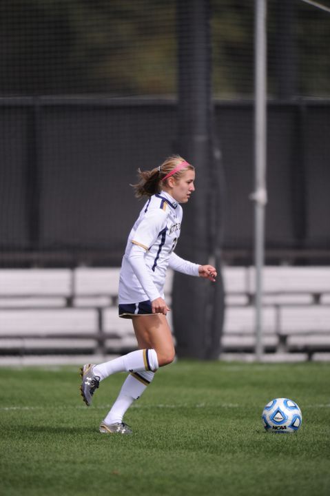 Sophomore forward Kaleigh Olmsted made her first career postseason goal a memorable one, connecting on the game-winner in the 90th minute of a 1-0 Notre Dame win over Valparaiso on Friday night