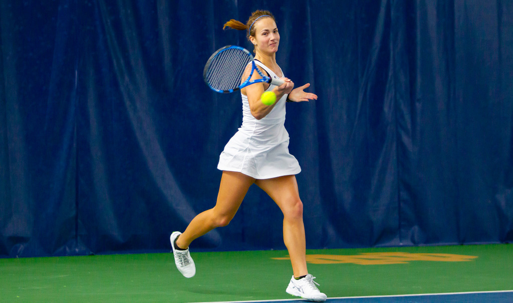Ally Bojczuk during the ACC match between University of Notre Dame vs. University of Louisville at Eck Center on March 8, 2019 in South Bend, Indiana.