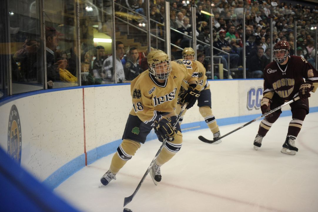 Freshman center T.J. Tynan had a goal and two assists versus Michigan to earn CCHA rookie of the week honors.