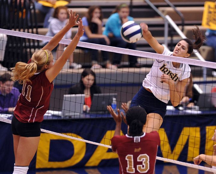 Kellie Sciacca made the first match of her senior season a memorable one with 21 kills in a 3-1 win over Marshall.