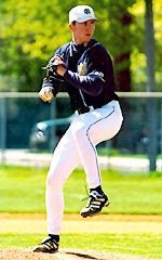 The Education of Brad Lidge Brad Lidge pitching in a Notre Dame uniform during his final season with the Irish in 1998.