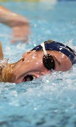 Sophomore Ellen Johnson cut more than four seconds off her career best in notching an NCAA "B" cut and being the top qualifier inthe 500-yard freestyle.
