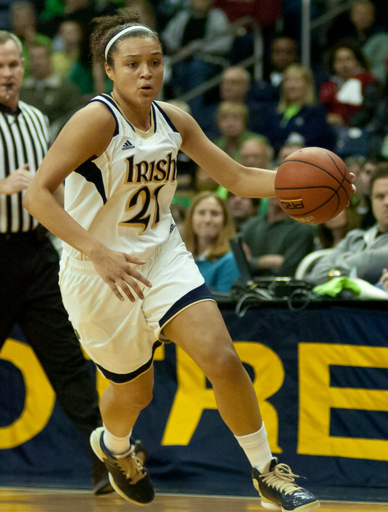 Notre Dame Women's Basketball powers over Purdue on 12-29-12