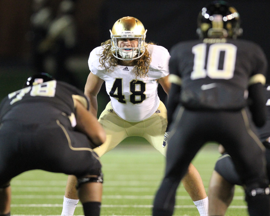 Senior linebacker Dan Fox