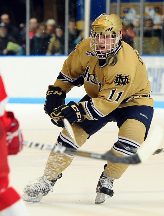 Jeff Costello and Thomas DiPauli Honored By The CCHA Junior left wing Jeff Costello had a goal and five assists in the sweep of Michigan and was named the CCHA Postgame offensive player of the week.
