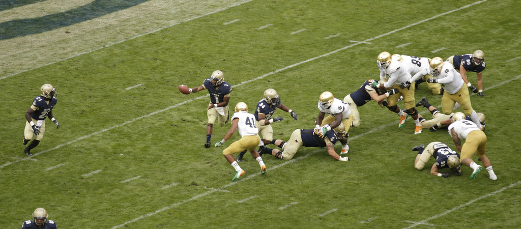 Notre Dame Pounds Navy 50-10 in Dublin (AP)