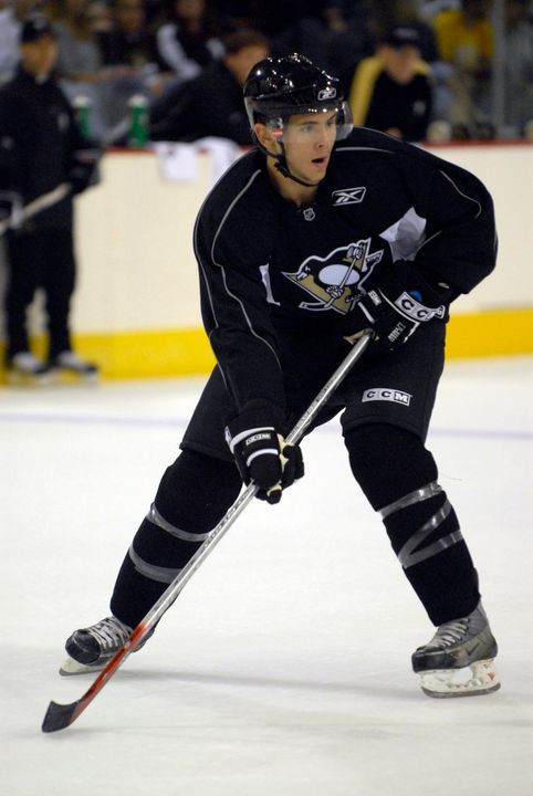 Tim Wallace (seen here while at Pittsburgh training camp) made his NHL debut on Wednesday night versus the New Jersey Devils.