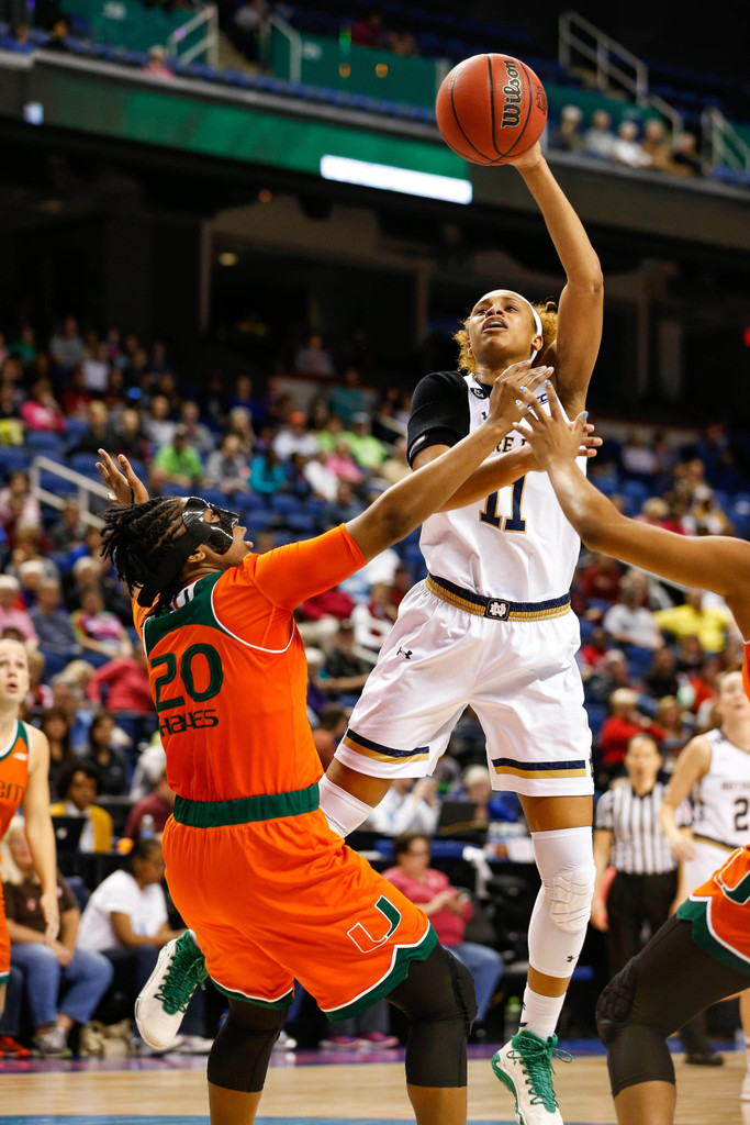No. 21 Miami, 67 vs. No. 2 Notre Dame, 78