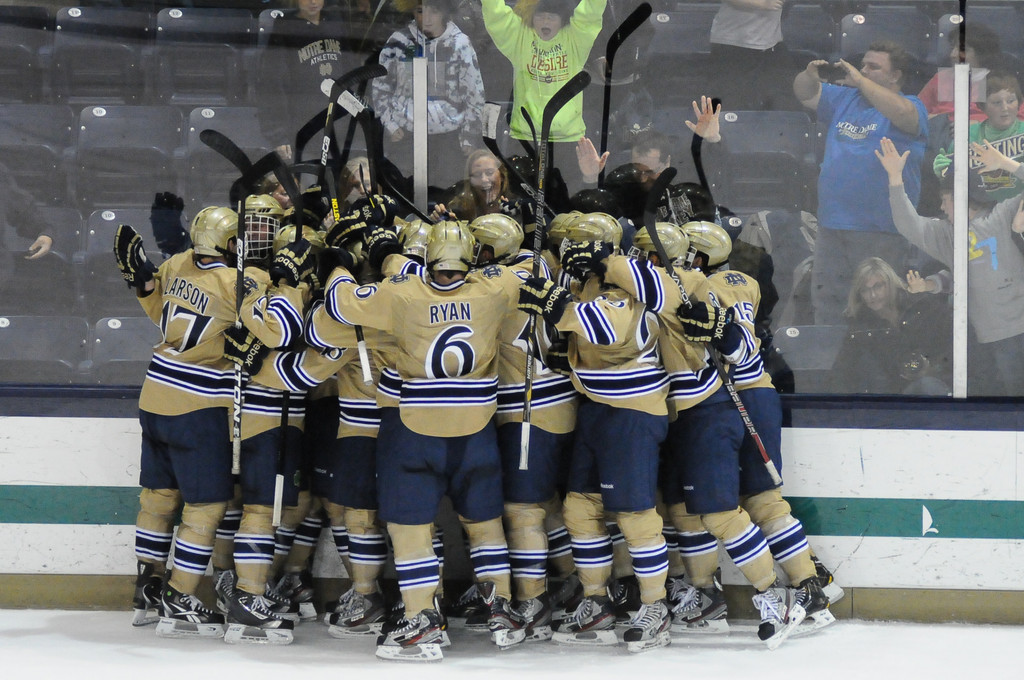 #10 Notre Dame Hockey vs USA U18 on 10-07-2012