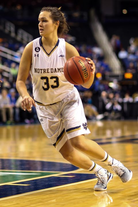 Freshman forward Kathryn Westbeld made the most of her NCAA postseason debut on Friday night, collecting eight points, a game-high 10 rebounds and a career-best four steals in a 77-43 first-round win over Montana at Purcell Pavilion.