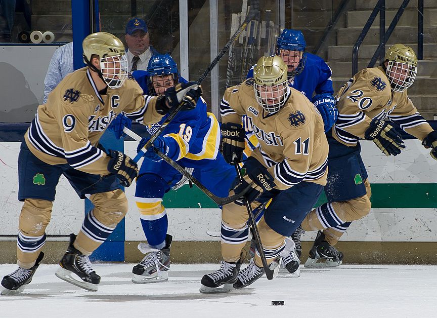 Jeff Costello's sixth goal of the season was Notre Dame's lone goal in the 4-1 loss at No. 1 Minnesota.