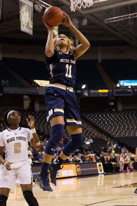 Brianna Turner goes up for a shot in the second half.