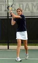 Junior Liz Donohue lost just five games in registering her first singles and doubles victories of the season on Saturday.
