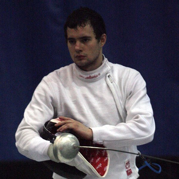 Junior Karol Kostka won the gold medal in the men's epee.