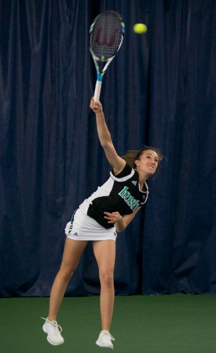 Sophomore Julie Vrabel clinched the match for Notre Dame at No. 6 singles.