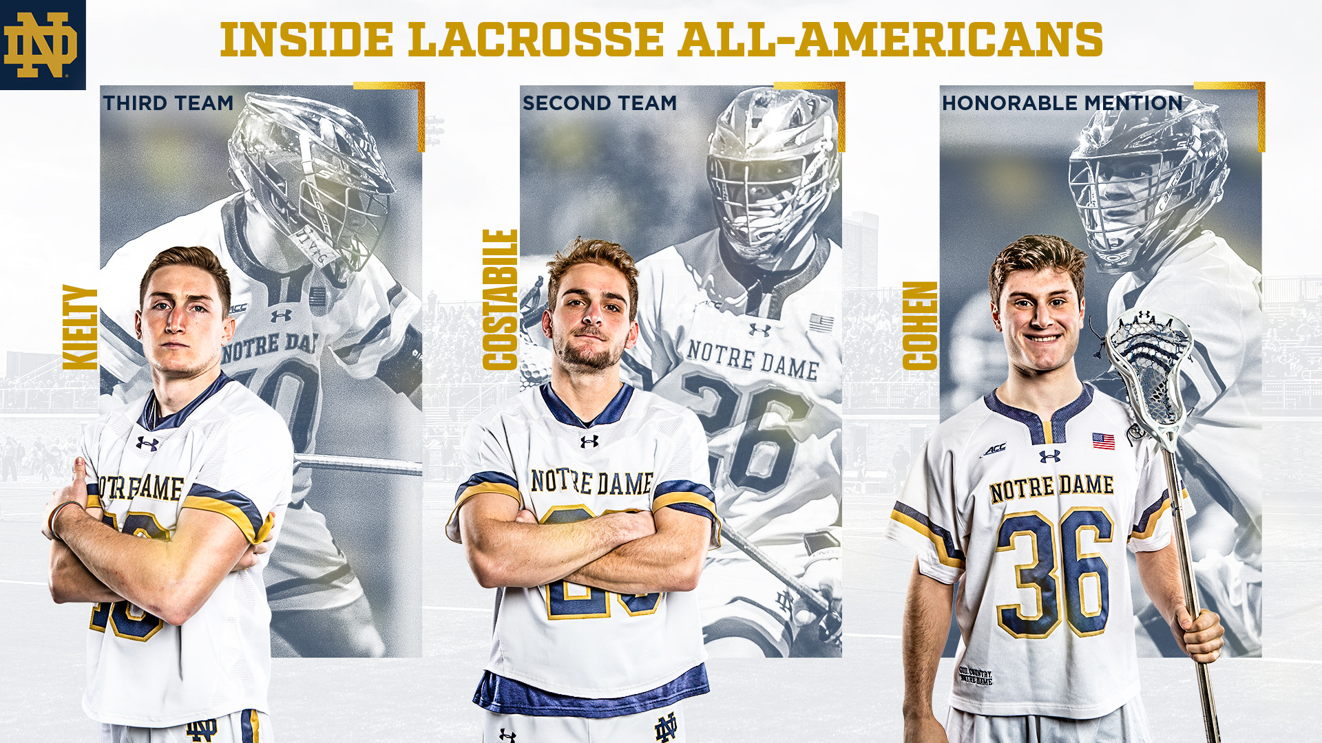 Three Irish Named All-Americans Three Irish Named All-Americans