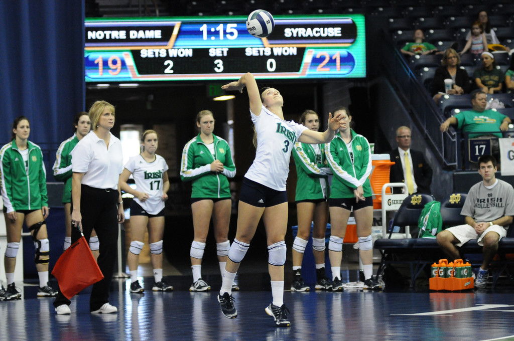 Notre Dame Women's Volleyball vs Syacuse 09-30-2012 Win (3-0)
