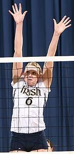 Senior OH Lauren Kelbley is the first Notre Dame player ever to be an AVCA all-region/district selection in each of her four seasons.