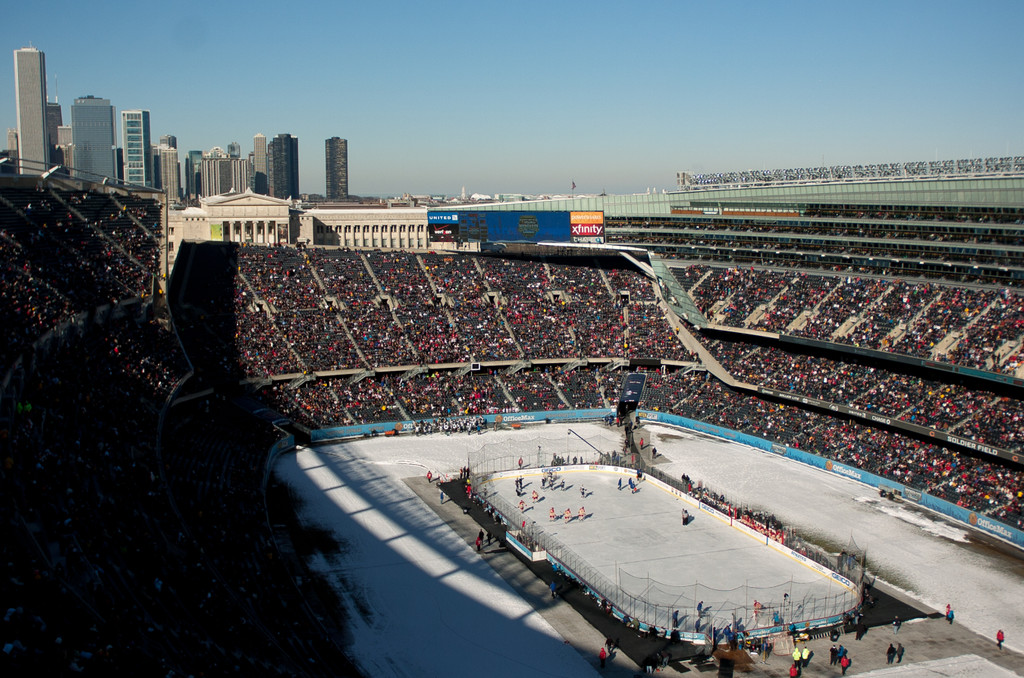 Notre Dame Men's Ice Hockey v Miami at Hockey City Classic on 02-17-2013