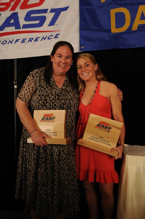 Tracy Coyne (left) was named BIG EAST coach of the year while Caitlin McKinney (right) was the conference's midfielder of the year.