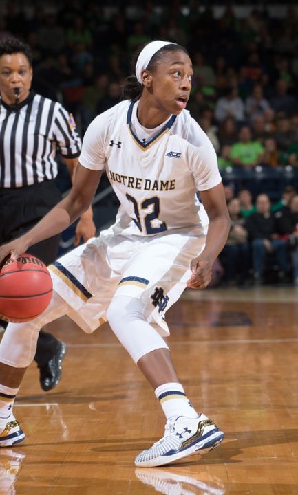 Junior All-America guard Jewell Loyd posted her seventh career double-double with a game-high 28 points and 11 rebounds in Notre Dame's 71-63 win at #15/17 Michigan State Wednesday night.