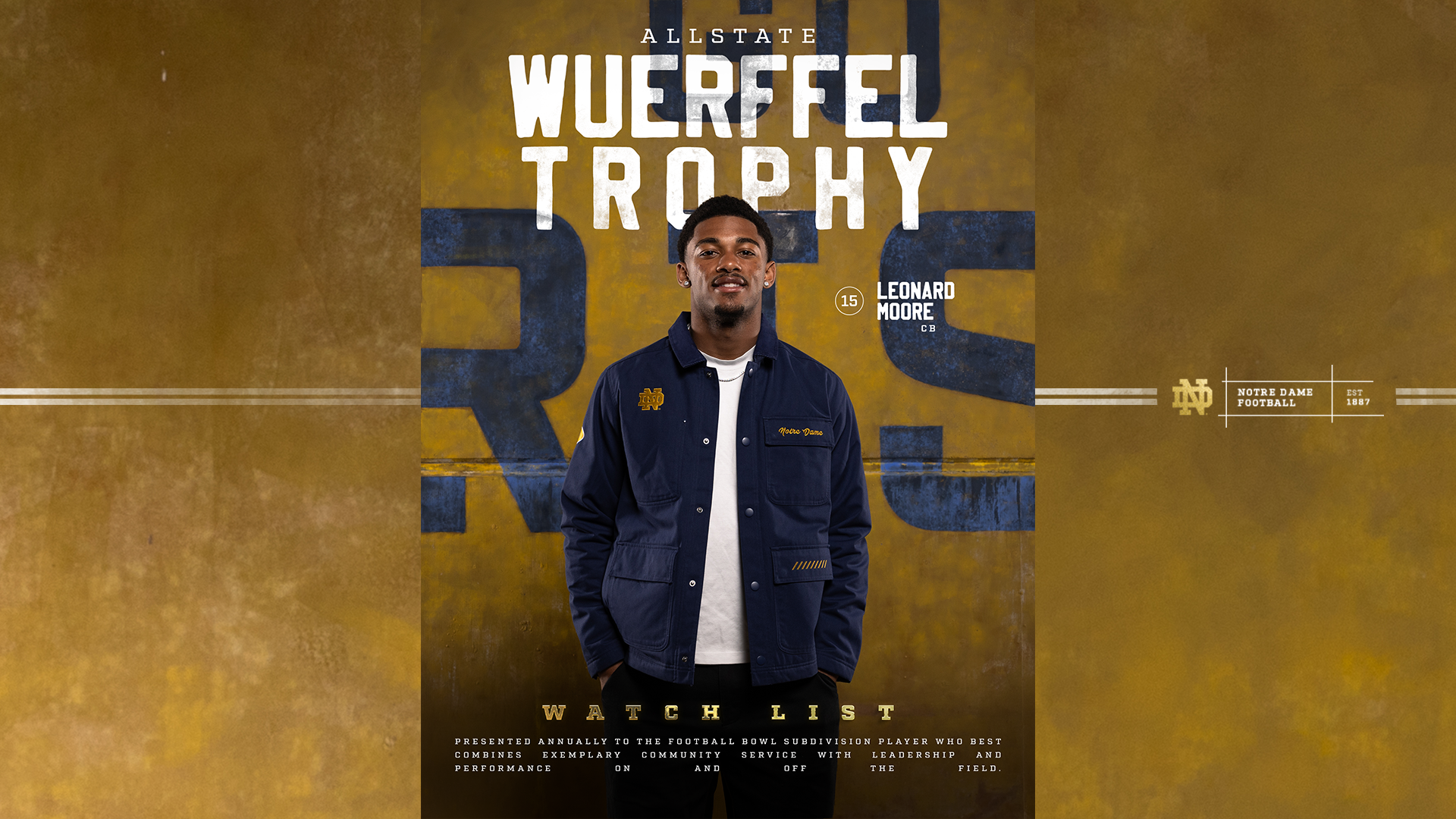 Moore Selected to Allstate Wuerffel Trophy Watch List Moore Selected to Allstate Wuerffel Trophy Watch List
