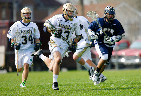 Hoff’s Four Goals Leads 10th-Ranked Irish Past Quinnipiac, 16-6 Senior Taylor Clagett went 13-for-19 in faceoff attempts against Quinnipiac on Friday.