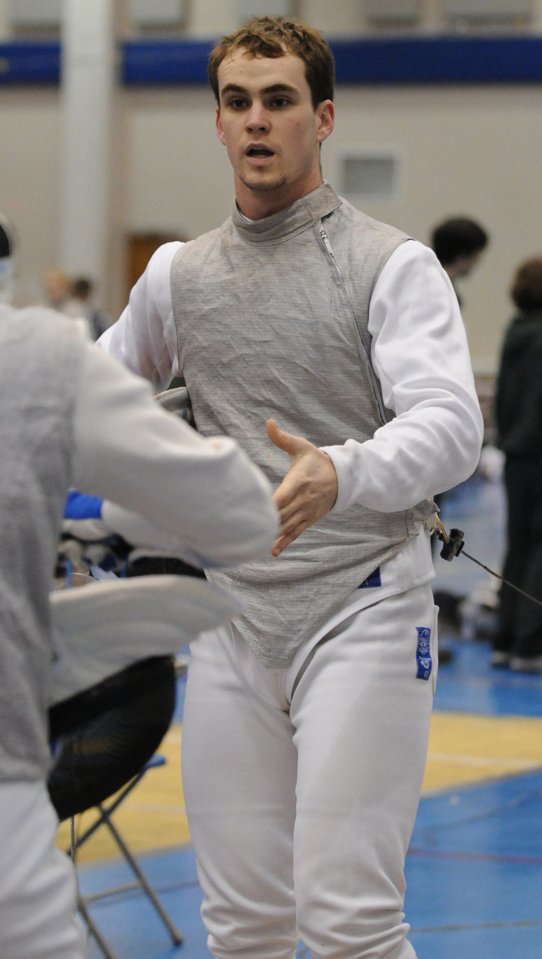 Irish Fencer Teddy Hodges Fights On Ted Hodges took to the strip for the first time with the Irish since returning from a heroic recovery from successful heart transplant surgery.