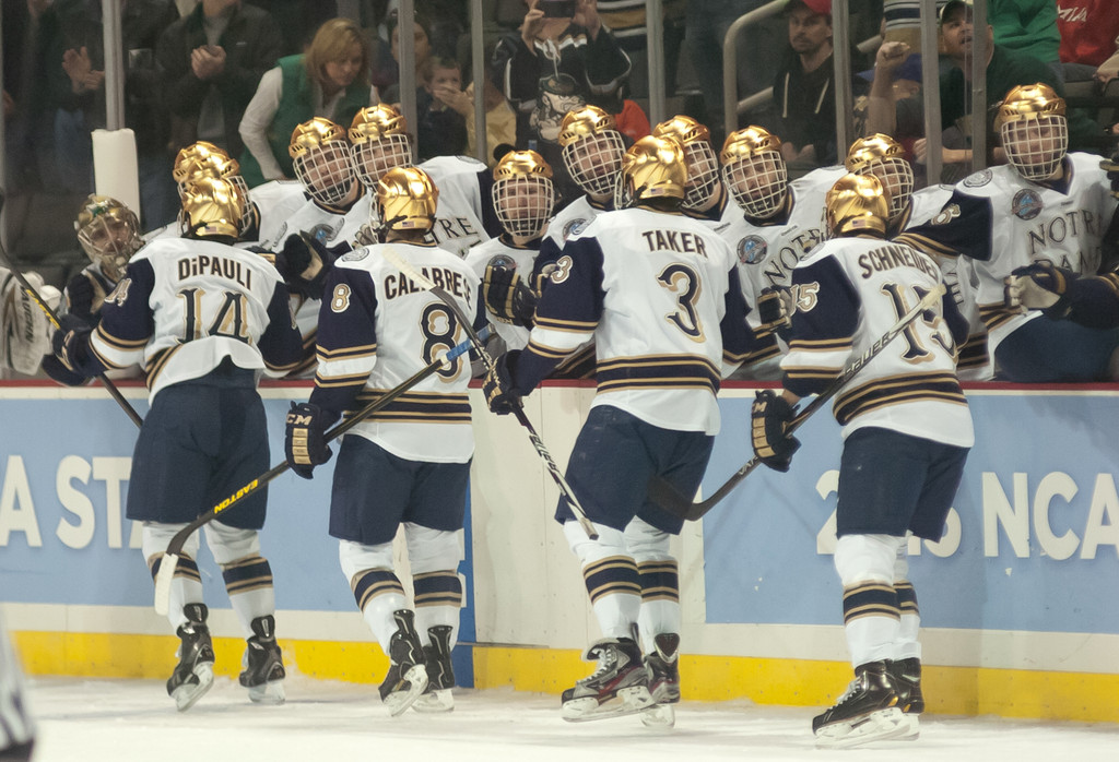 Notre Dame Men's Ice Hockey falls to St. Cloud State on 03-30-2013