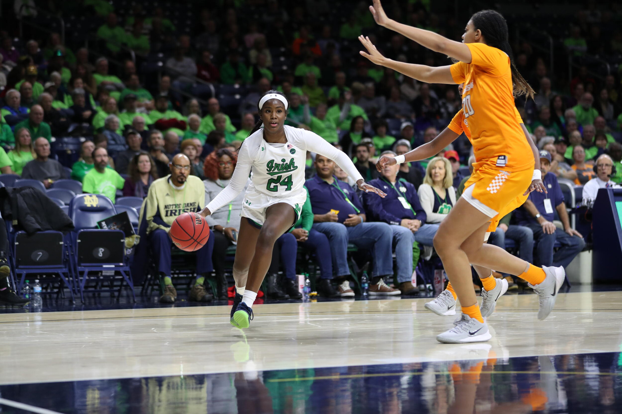 #15 Irish Fall Short in Rally Versus Tennessee, 74-63 #15 Irish Fall Short in Rally Versus Tennessee, 74-63
