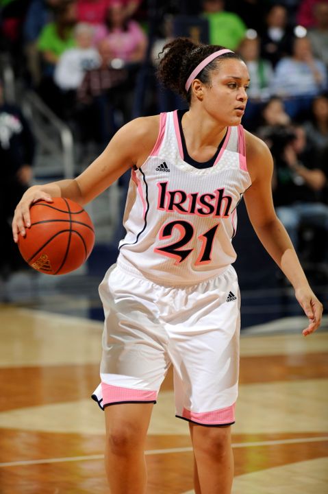 Junior guard Kayla McBride knocked down her first seven shots of the day, finishing with a game-high 19 points in Notre Dame's 64-42 win over Cincinnati Saturday afternoon at Purcell Pavilion.