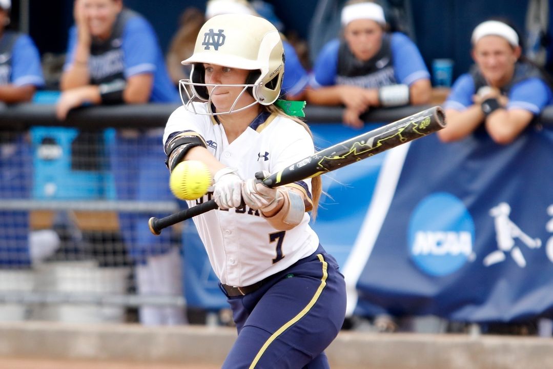 Senior co-captain and Granger native Jenna Simon finished her career with a share of Notre Dame's all-time stolen bases record (76)