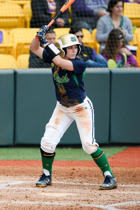 Senior Cassidy Whidden blasted a three-run home run to close a six-run Notre Dame sixth inning in Wednesday's win over Eastern Michigan