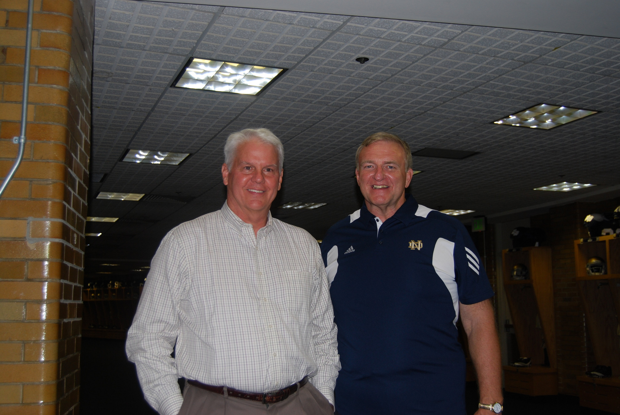 Monogram Club Musings: Purdue Edition Mike McCoy (right) was honored at halftime of the football game against Purdue