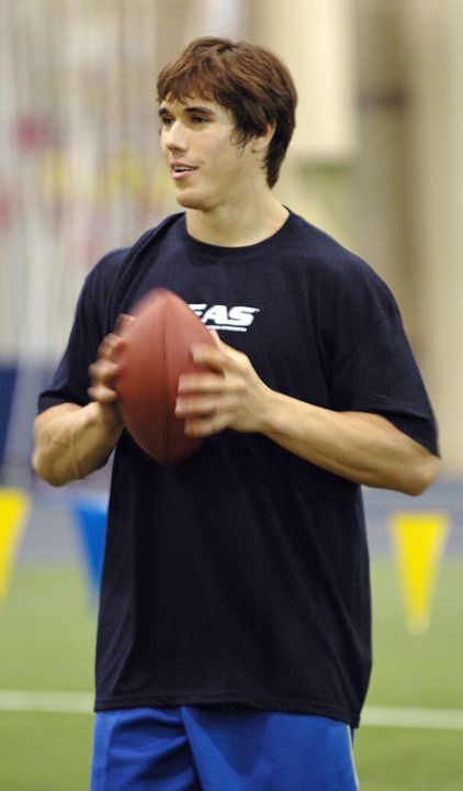 Brady Quinn goes through his work out for NFL scouts, coaches and owners on March 4, 2007.