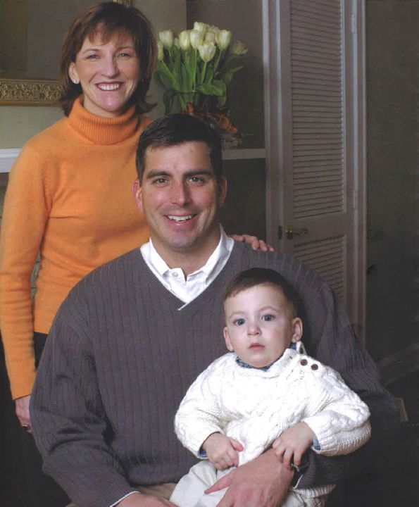 Molly and Kevin Anderson with their son KJ during his younger years.